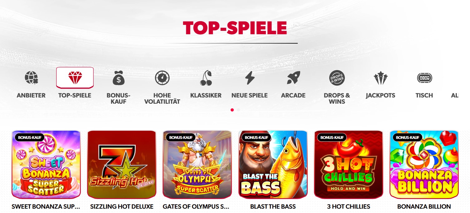 Betista Casino Top-Spiele
